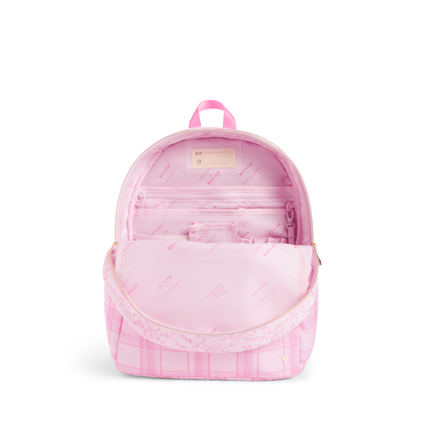 State Bags STATE X LoveShackFancy Kane Double Pocket Backpack Pink Vanilla