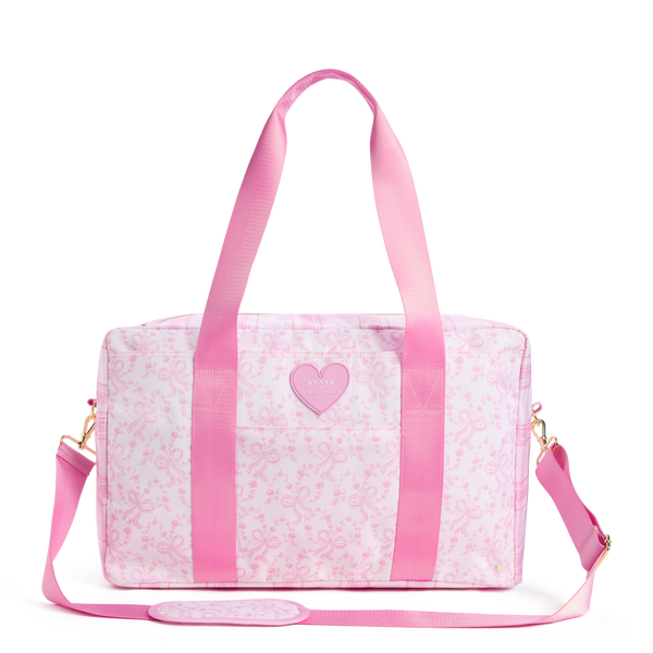 state bags STATE x LoveShackFancy Wellington Weekender Pink Vanilla