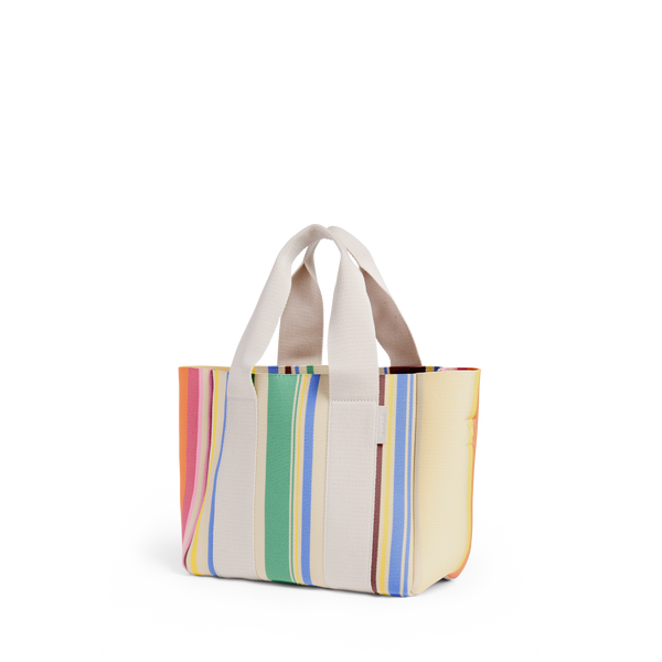 State Bags Wellington Cabana Tote Mini Rainbow Stripe