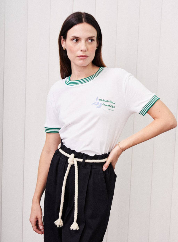 Stateside Cava Twill Paperbag Utility Pant In New Navy