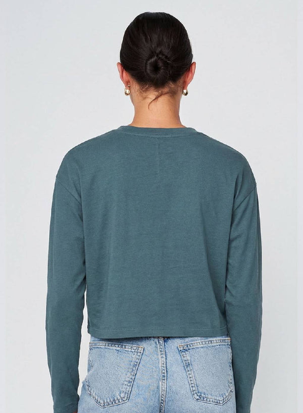 Stateside Cloud Jersey Long Sleeve Crew In Winter Green