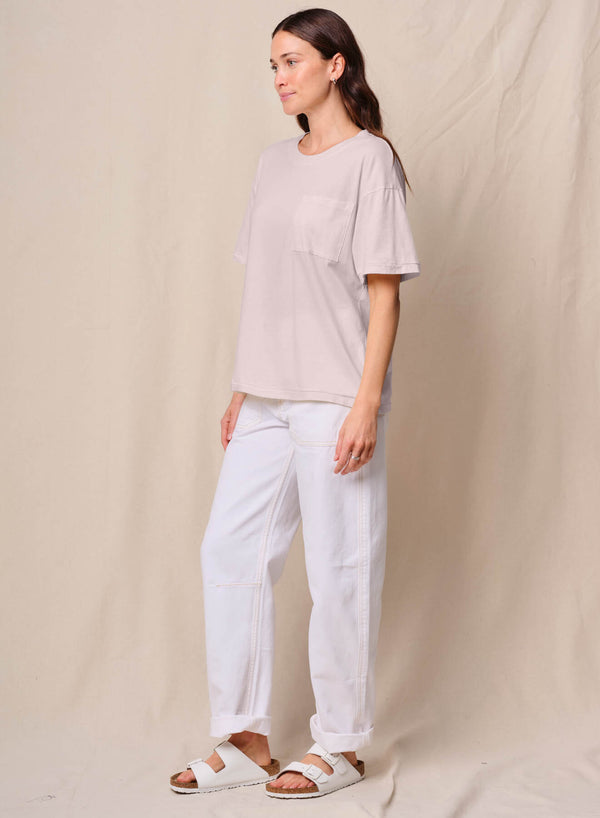 Stateside Cloud Jersey Oversized Pocket Tee In Softest Pink