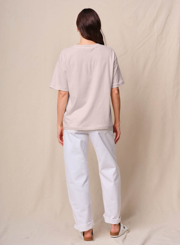 Stateside Cloud Jersey Oversized Pocket Tee In Softest Pink