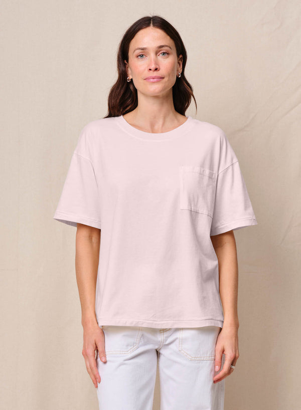 stateside Cloud Jersey Oversized Pocket Tee in Softest Pink