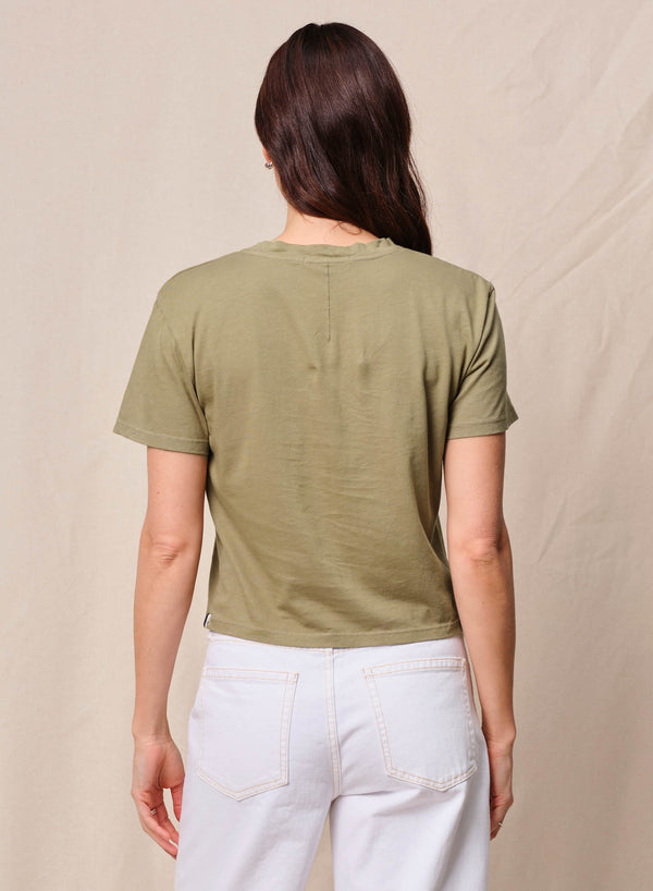 Stateside Cloud Jersey Short Sleeve Crew In Bay Leaf