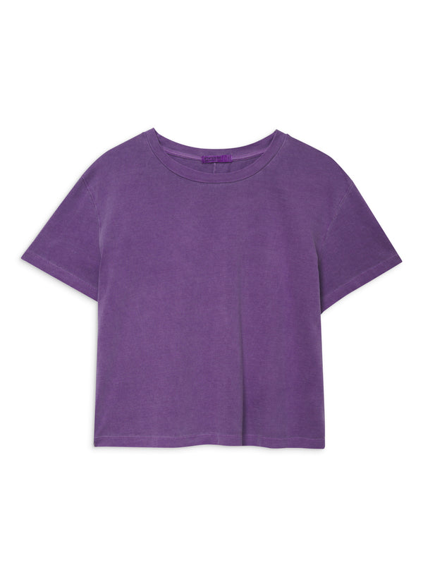 Stateside Cloud Jersey Short Sleeve Crew In Hyacinth