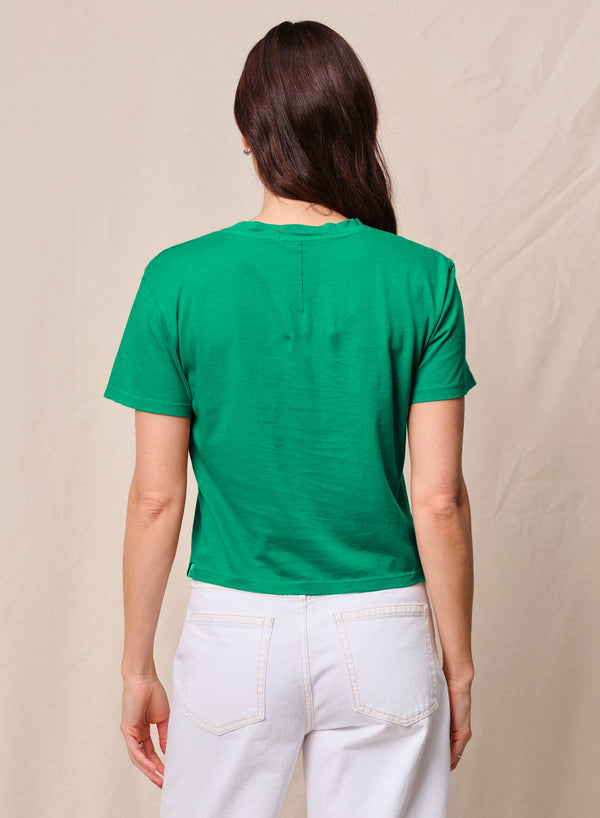 Stateside Cloud Jersey Short Sleeve Crew In Kelly Green