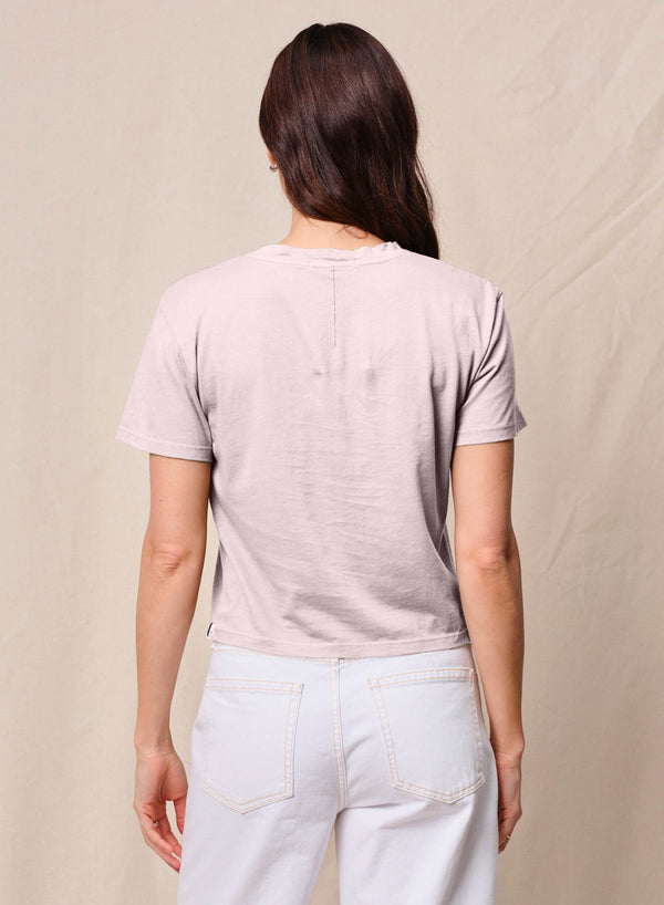 Stateside Cloud Jersey Short Sleeve Crew In Softest Pink