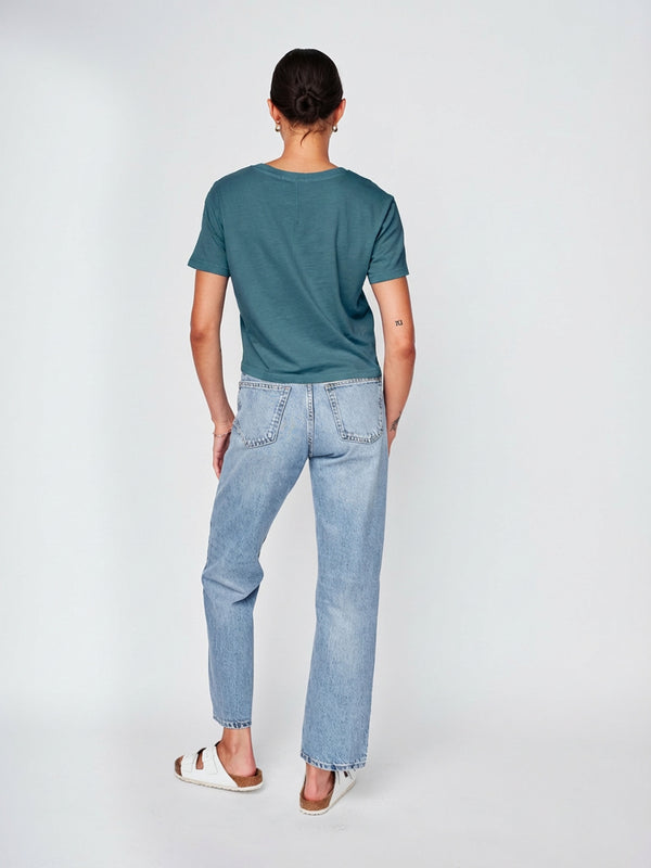 Stateside Cloud Jersey Short Sleeve Crew In Winter Green