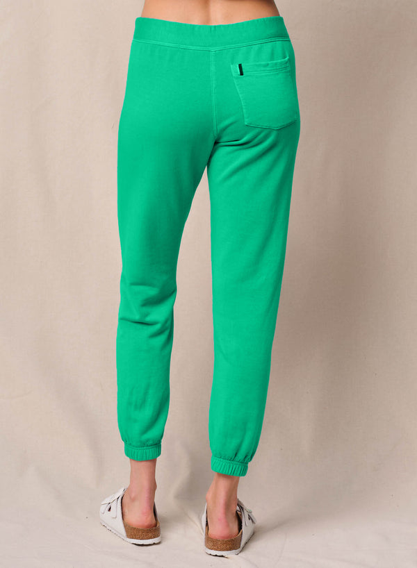 Stateside Softest Fleece Drawstring 3/4 Sweatpant In Kelly Green