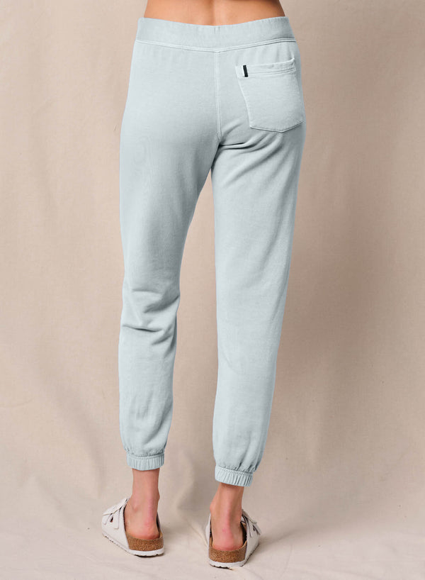 Stateside Softest Fleece Drawstring 3/4 Sweatpant In Sea Glass
