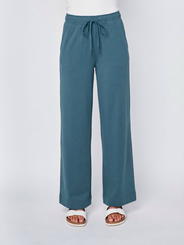 stateside Softest Fleece Drawstring Pant in Winter Green