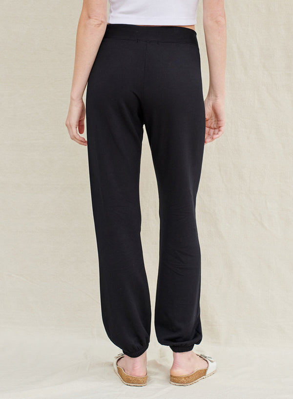 Stateside Softest Fleece Drawstring Sweatpant In Black