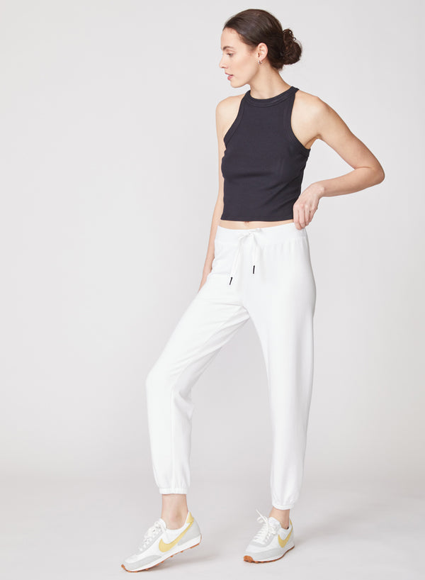 Stateside Softest Fleece Drawstring Sweatpant In White