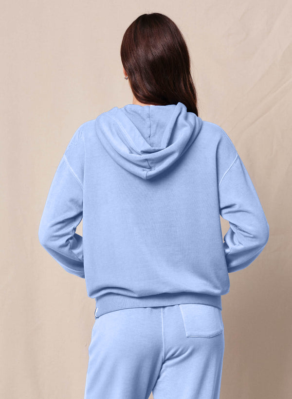 Stateside Softest Fleece Hood Pullover In Summer Sky