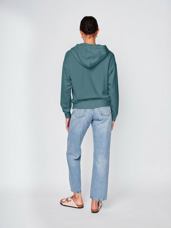 Stateside Softest Fleece Hood Pullover In Winter Green