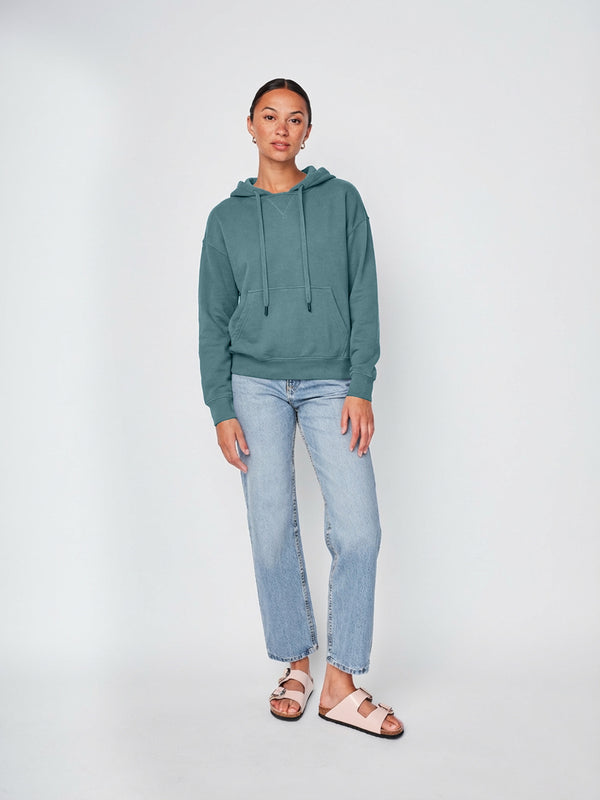 stateside Softest Fleece Hood Pullover in Winter Green