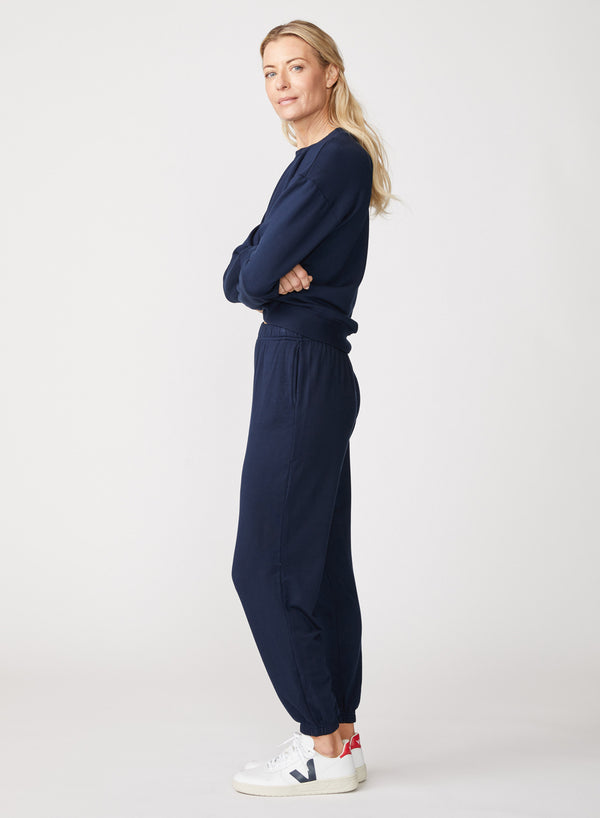 Stateside Softest Fleece Sweatpant With Pockets In New Navy