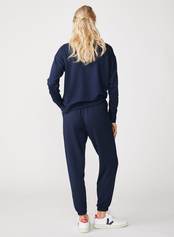 Stateside Softest Fleece Sweatpant With Pockets In New Navy