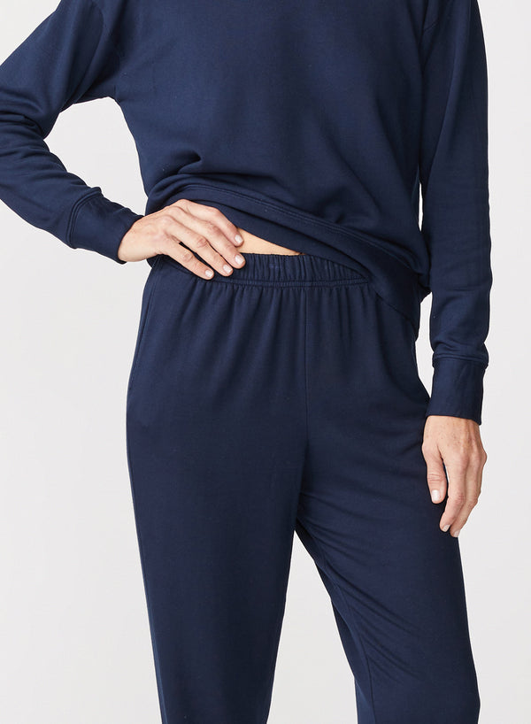Stateside Softest Fleece Sweatpant With Pockets In New Navy