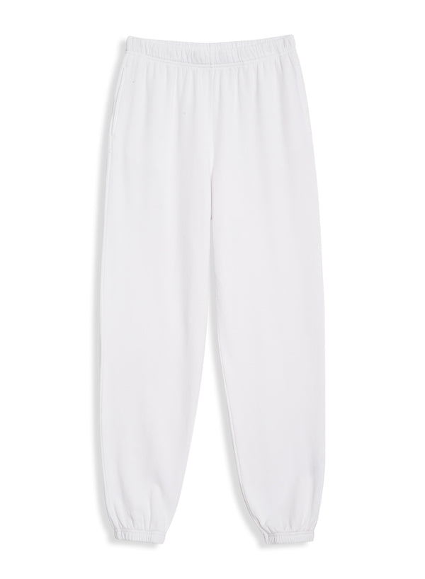 stateside Softest Fleece Sweatpant with Pockets in White
