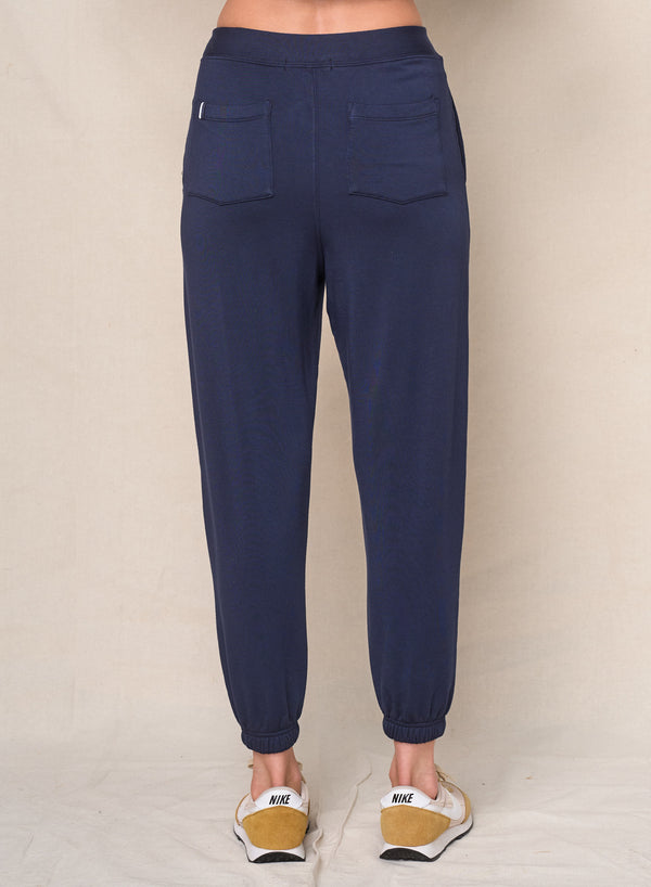 Stateside Softest Fleece Sweatpants With Pockets In New Navy