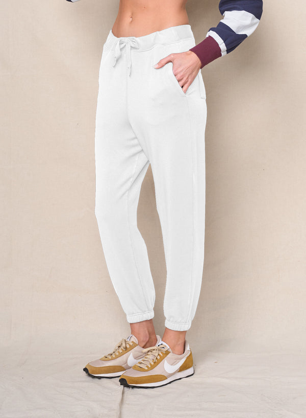 Stateside Softest Fleece Sweatpants With Pockets In White