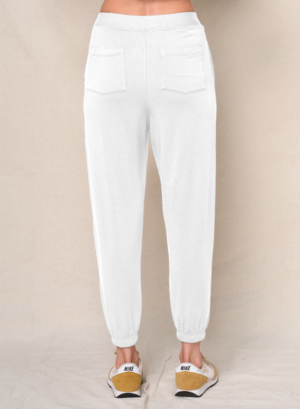 Stateside Softest Fleece Sweatpants With Pockets In White