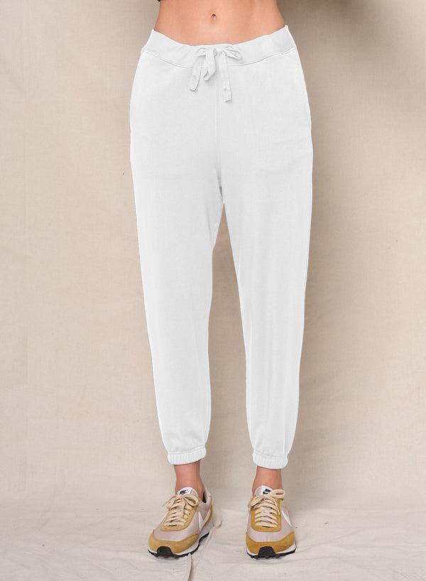 stateside Softest Fleece Sweatpants With Pockets in White