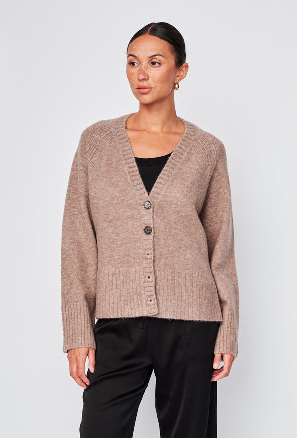 Stateside Cardigan Sweater In Almond