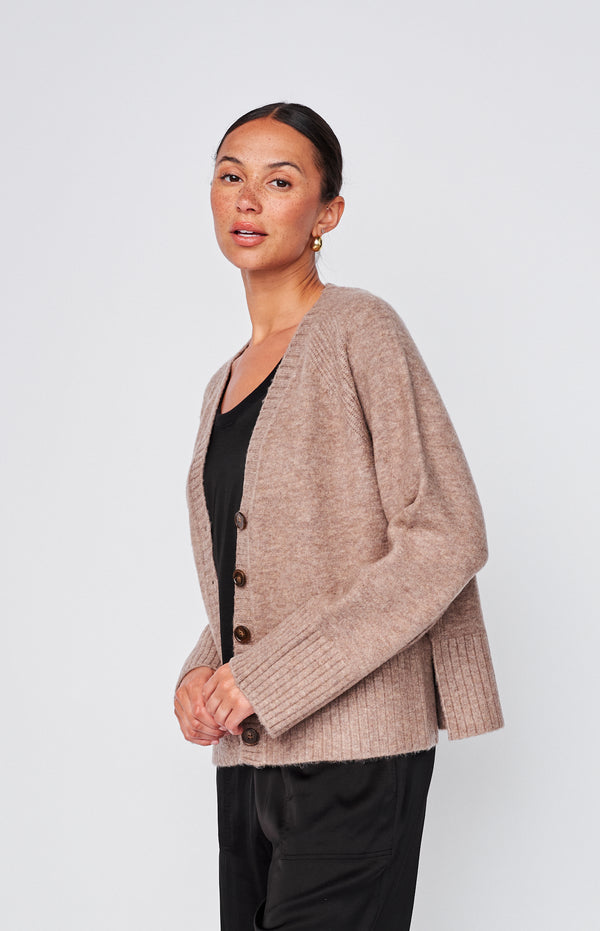 Stateside Cardigan Sweater In Almond