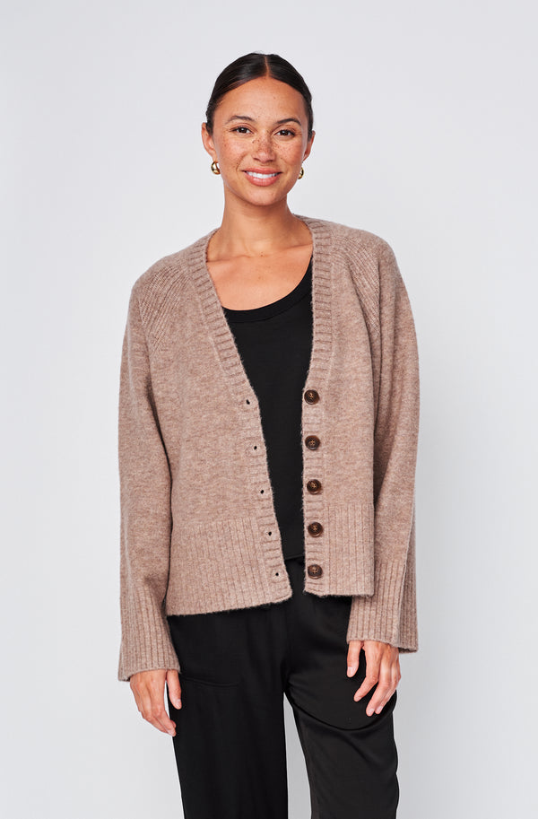 stateside Cardigan Sweater in Almond
