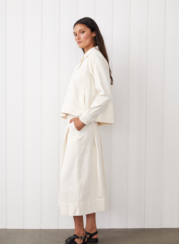 Stateside Cava Twill Peacoat In Cream