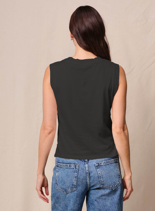 Stateside Cloud Jersey Muscle Tank In Black