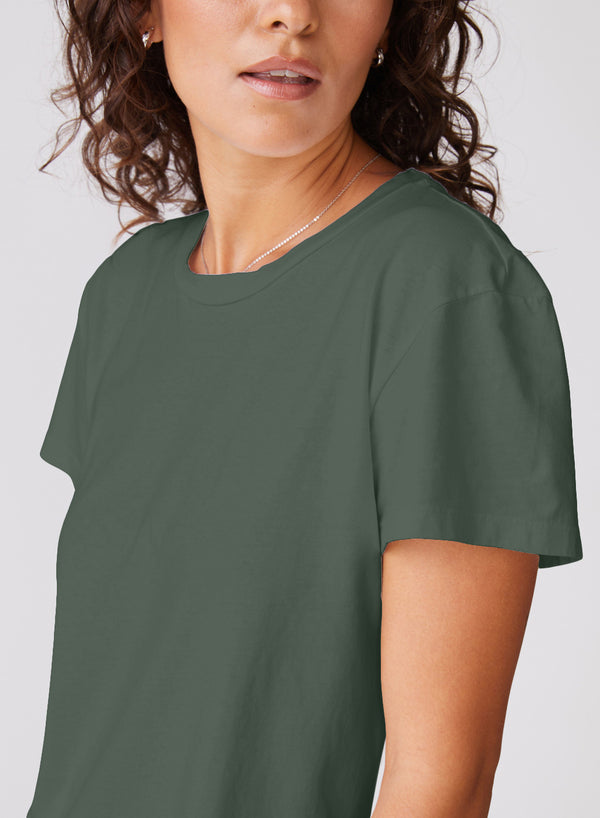 Stateside Cloud Jersey Short Sleeve Crew In Thyme