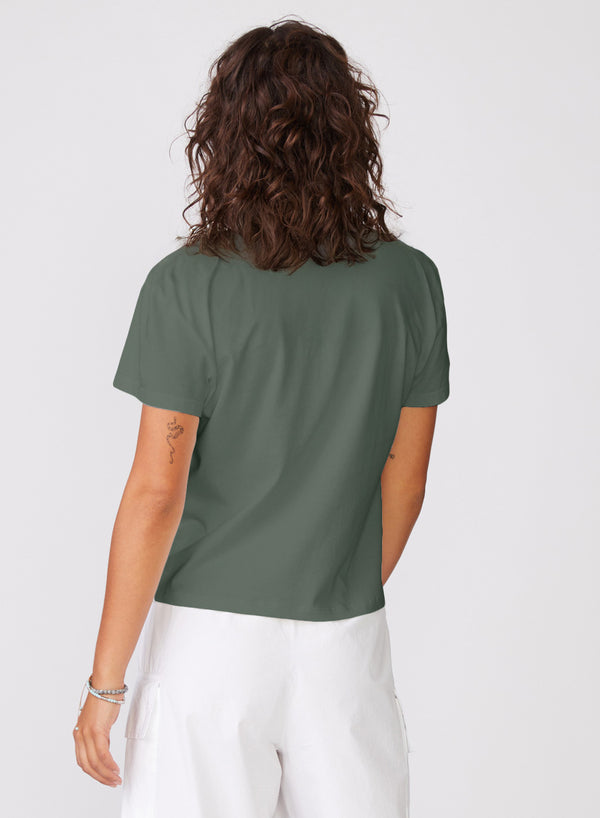 Stateside Cloud Jersey Short Sleeve Crew In Thyme