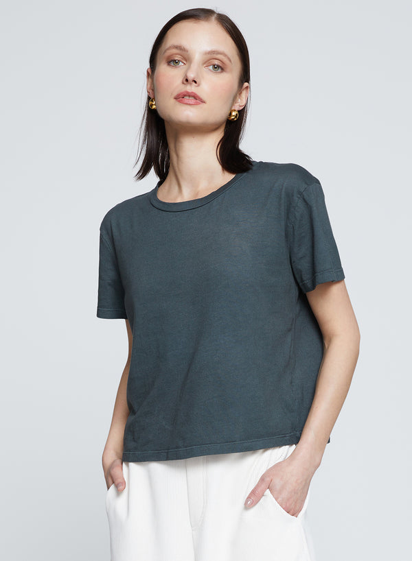 Stateside Cloud Jersey Short Sleeve Crew In Verde