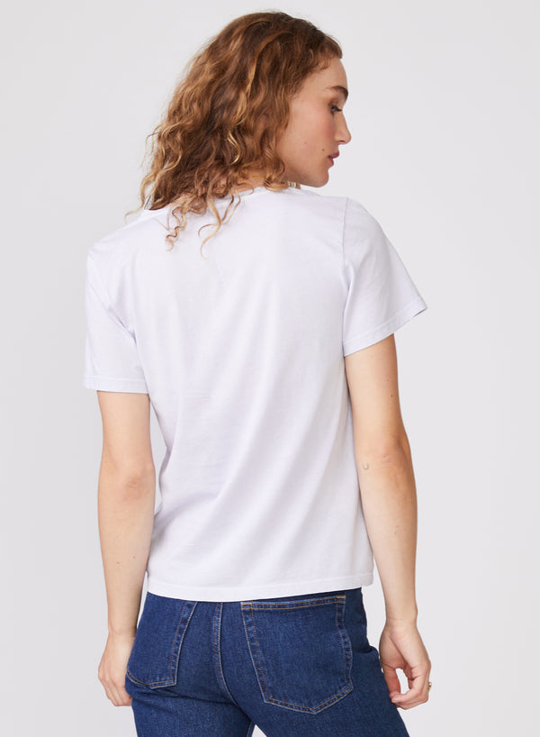 Stateside Stateside Cloud Jersey Short Sleeve Deep V-Neck In Lavender