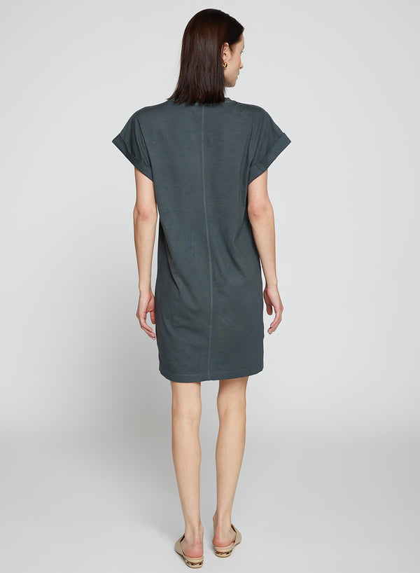 Stateside Cloud Jersey T-Shirt Dress In Verde