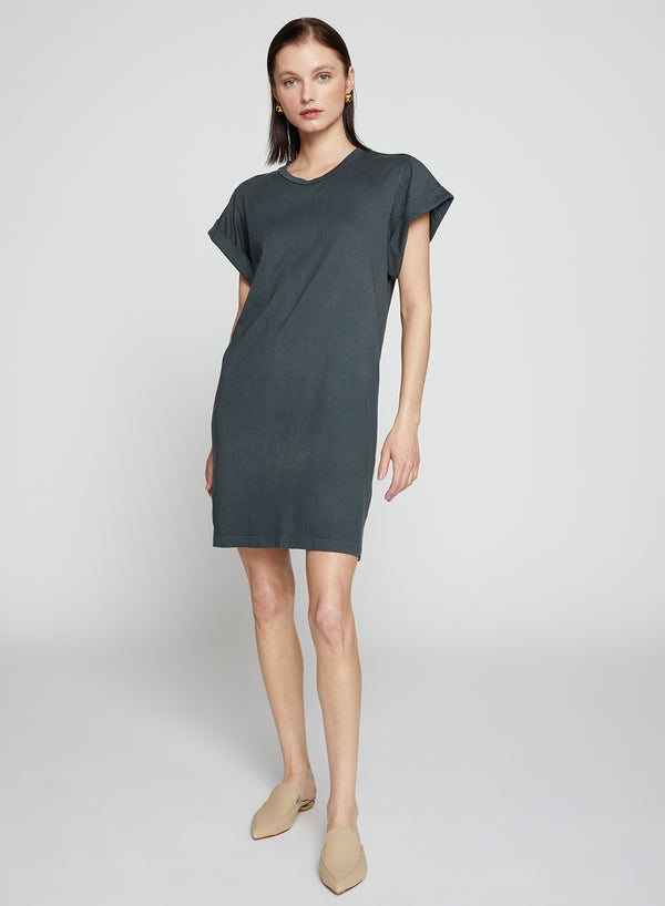 stateside Cloud Jersey T-Shirt Dress in Verde