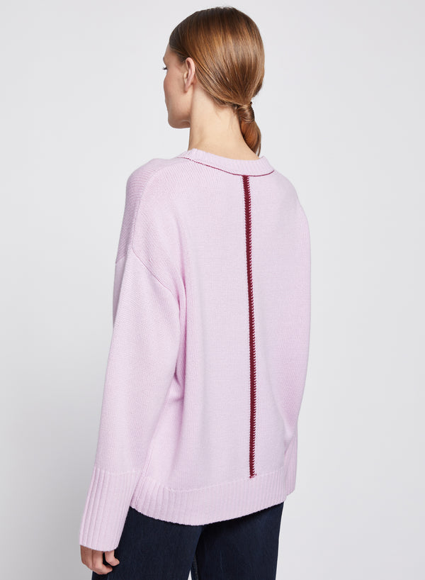 Stateside Crew Neck Sweater In Fragrant Lilac