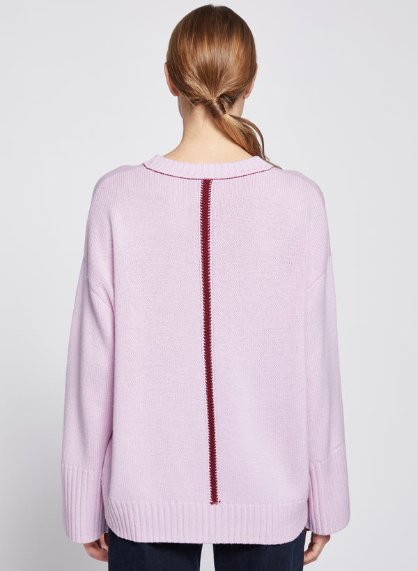 Stateside Crew Neck Sweater In Fragrant Lilac