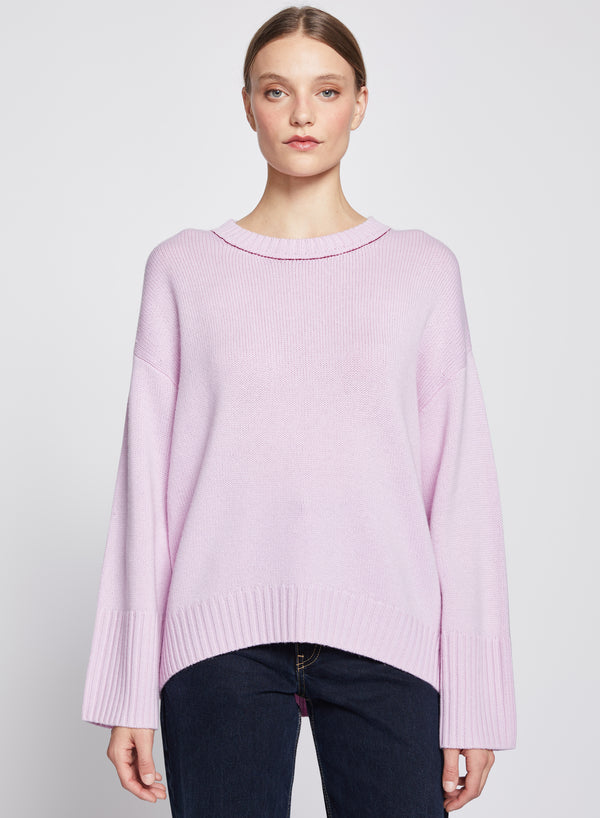 stateside Crew Neck Sweater in Fragrant Lilac