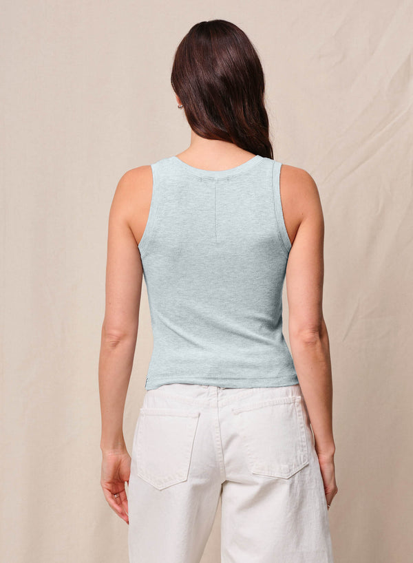 Stateside Fine 2X1 Rib Scoop Tank In Sea Glass