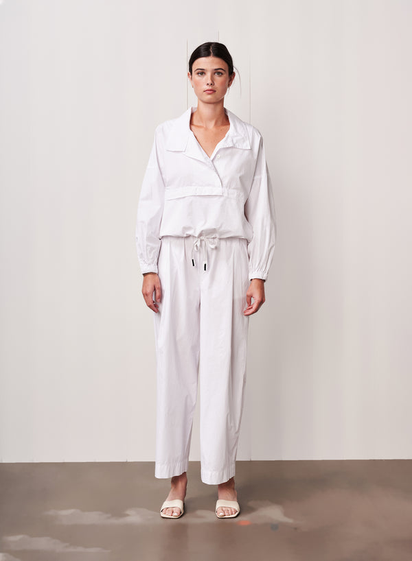 stateside Fine Poplin Anorak in White