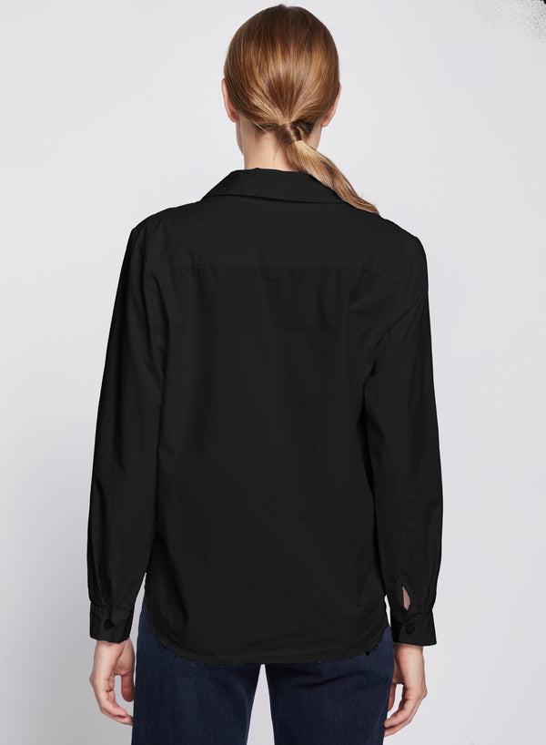 Stateside Fine Poplin Classic Shirt In Black