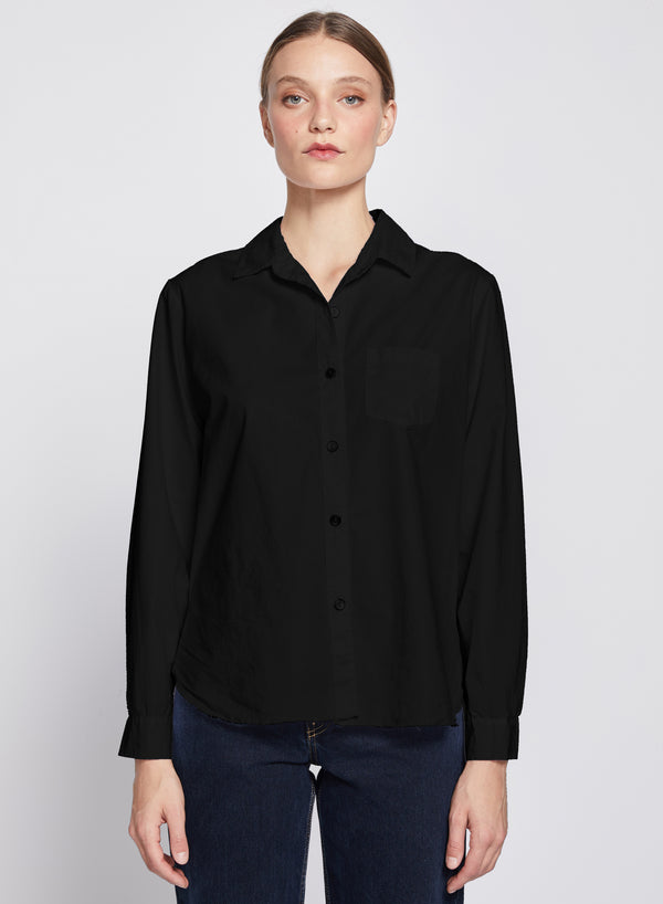 stateside Fine Poplin Classic Shirt in Black