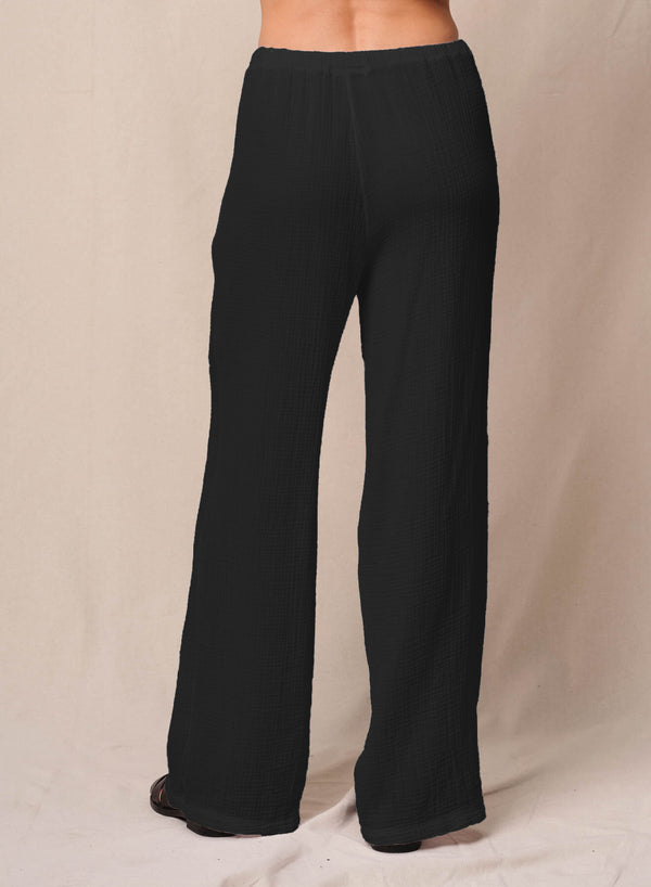 Stateside Gauze Drawstring Pant In Black