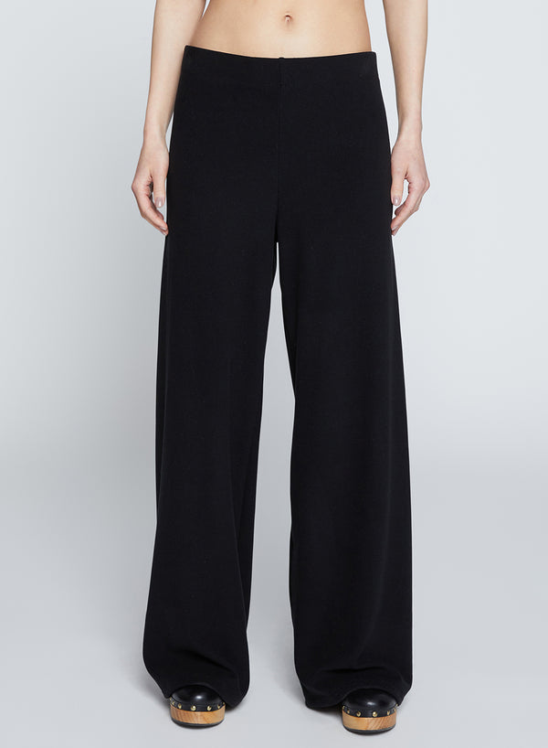 Stateside Honeyluxe Flatback Rib Pant In Black