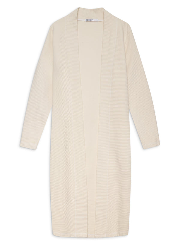 stateside Horizontal Rib Duster in Cream